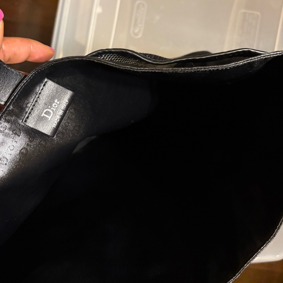 Authentic Pre-owned Dior Men's Canvas Leather Mesh Shoulder bag - Picture 3 of 7